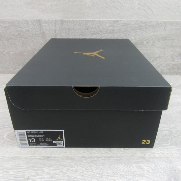 Air Jordan 1 Mid Sneakers Mens Size 13 Royal Blue Black White NEW - Picture 14 of 15